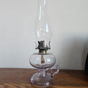 Antique Ribbed Pattern Kerosene Lamp Queen Mary Burner